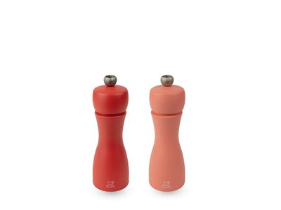 Tahiti Zirlion Duo Manuele peper - en zoutmolen uit hout 15 cm Vuur