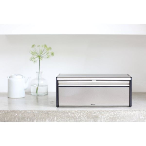 Brabantia Broodtrommel met klepdeksel Matt Steel Fingerprint Proof