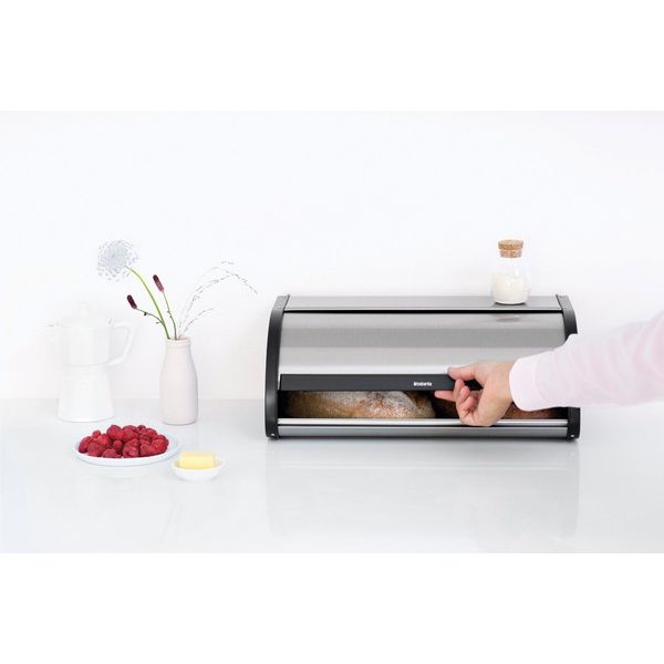 Brabantia Broodtrommel met schuifdeksel Matt Steel Fingerprint Proof