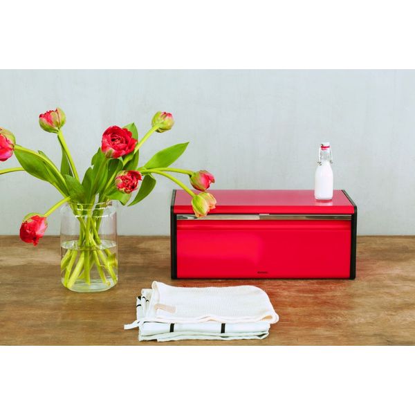 Brabantia Broodtrommel met klepdeksel Passion Red