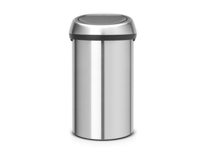 Touch Bin 60L Matt Steel Fingerprint Proof