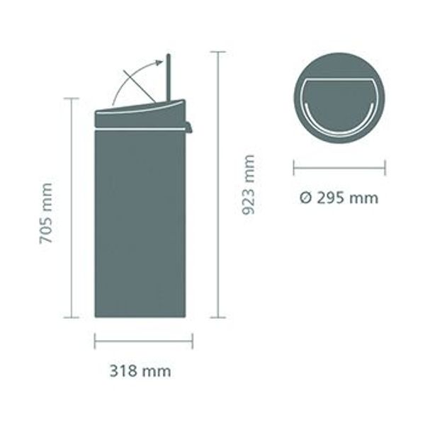 Brabantia Touch Bin New 30L Platinum