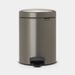 Brabantia NewIcon Pedaalemmer 5L Platinum 