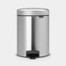 Brabantia NewIcon Pedaalemmer 5L Matt Steel Fingerprint Proof