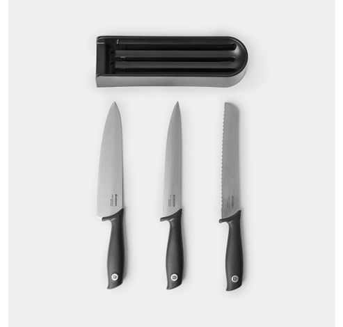 Bloc couteaux pour tiroir avec 3 couteaux - Tasty+ - Dark grey  Brabantia