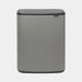 Brabantia Bo Touch Bin, 2 x 30L - Mineral Concrete Grey