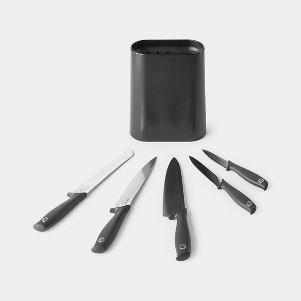 Brabantia Tasty+ Messenblok plus 5 messen -Dark Grey