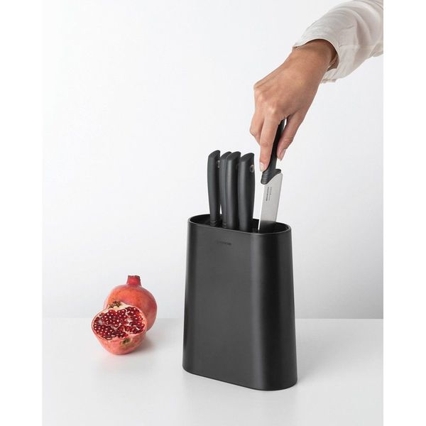 Brabantia Tasty+ Messenblok plus 5 messen -Dark Grey