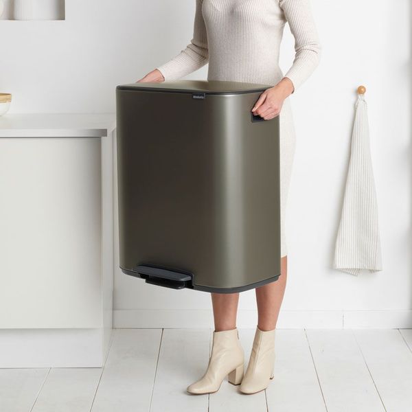 Brabantia Bo Pedaalemmer 2x30L Platinum