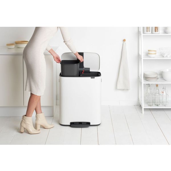 Brabantia Bo Pedaalemmer 2x30l White