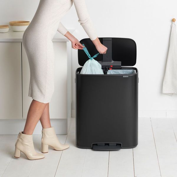 Brabantia Bo Pedaalemmer 2x30L Matt Black