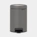 Brabantia NewIcon Pedaalemmer 3L Mineral concrete grey