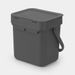 Sort & go Afvalemmer 3L Grey 