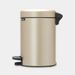 Brabantia NewIcon Pedaalemmer 3L Champagne