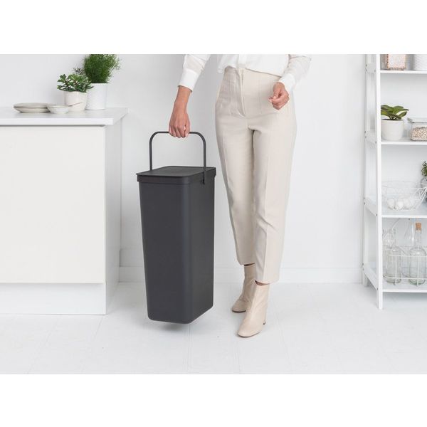 Brabantia Sort & Go Afvalemmer 40L Grey