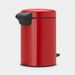 Brabantia newIcon pedaalemmer 3 liter met kunststof binnenemmer Passion Red