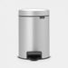 Brabantia newIcon pedaalemmer 3 liter met kunststof binnenemmer Metallic Grey