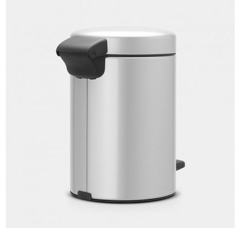 newIcon poubelle à pédale 3 litres avec seau intérieur synthétique Metallic Grey  Brabantia