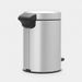 Brabantia newIcon pedaalemmer 3 liter met kunststof binnenemmer Metallic Grey