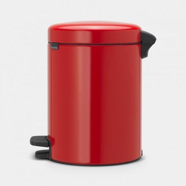 Brabantia newIcon pedaalemmer 5 liter met kunststof binnenemmer Passion Red