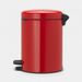 Brabantia newIcon pedaalemmer 5 liter met kunststof binnenemmer Passion Red