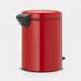 Brabantia newIcon pedaalemmer 5 liter met kunststof binnenemmer Passion Red