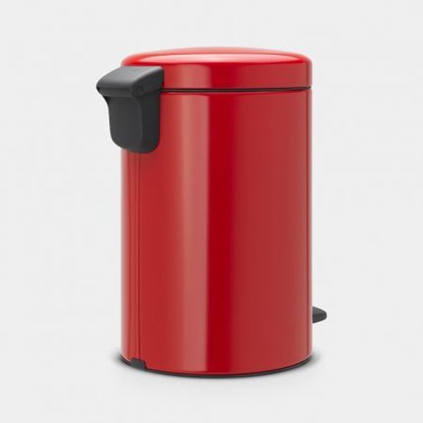 Brabantia newIcon pedaalemmer 12 liter met kunststof binnenemmer Passion Red