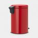 Brabantia newIcon pedaalemmer 12 liter met kunststof binnenemmer Passion Red