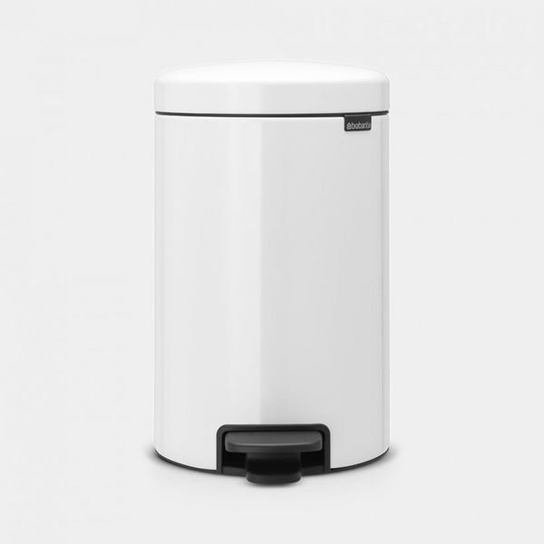 Brabantia newIcon pedaalemmer 12 liter met metalen binnenemmer White