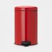 Brabantia newIcon pedaalemmer 20 liter met kunststof binnenemmer Passion Red