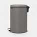 Brabantia newIcon pedaalemmer 20 liter met kunststof binnenemmer Mineral Concrete Grey