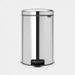 Brabantia newIcon pedaalemmer 20 liter met metalen binnenemmer Brilliant Steel