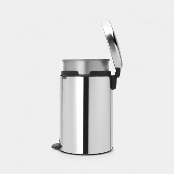 Brabantia newIcon pedaalemmer 20 liter met metalen binnenemmer Brilliant Steel