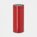 Brabantia Touch Bin afvalemmer 30 liter met kunststof binnenemmer Passion Red