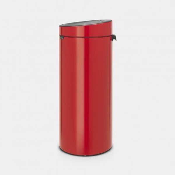 Brabantia Touch Bin afvalemmer 30 liter met kunststof binnenemmer Passion Red