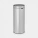 Brabantia Touch Bin afvalemmer 30 liter met kunststof binnenemmer Metallic Grey