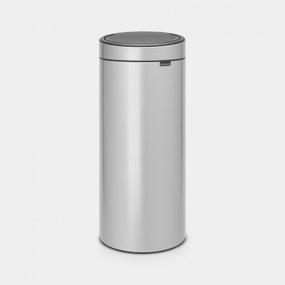 Touch Bin poubelle 30 litres avec seau intérieur synthétique Metallic Grey 