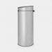 Brabantia Touch Bin afvalemmer 30 liter met kunststof binnenemmer Metallic Grey