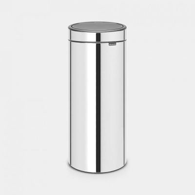 Touch Bin poubelle 30 litres avec seau intérieur synthétique Brilliant Steel 