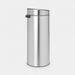 Brabantia Touch Bin afvalemmer 30 liter met kunststof binnenemmer Matt Steel