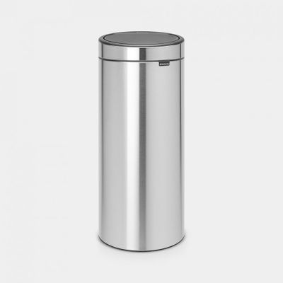 Touch Bin poubelle 30 litres avec seau intérieur synthétique Matt Steel 