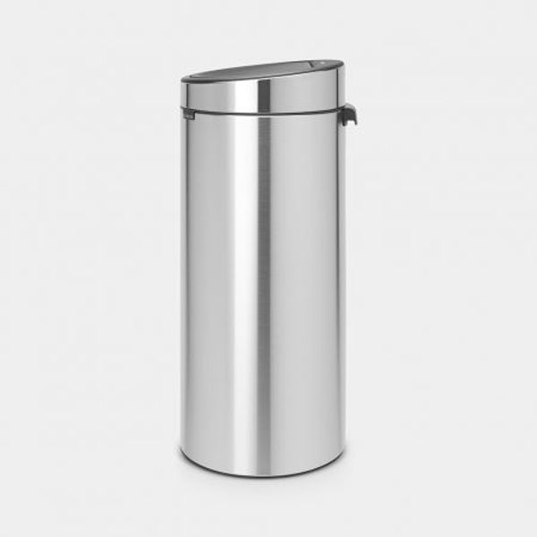 Brabantia Touch Bin afvalemmer 30 liter met kunststof binnenemmer Matt Steel