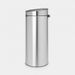 Brabantia Touch Bin afvalemmer 30 liter met kunststof binnenemmer Matt Steel