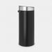 Brabantia Touch Bin afvalemmer 30 liter met kunststof binnenemmer Matt Black / Matt Steel Fingerprint Proof