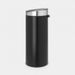 Brabantia Touch Bin afvalemmer 30 liter met kunststof binnenemmer Matt Black / Matt Steel Fingerprint Proof