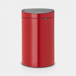 Brabantia Touch Bin afvalemmer 40 liter met kunststof binnenemmer Passion Red 