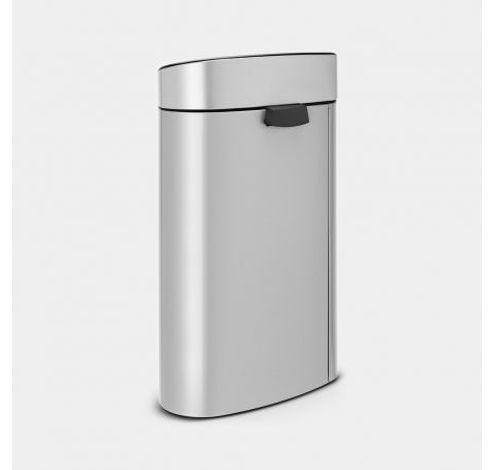 Touch Bin afvalemmer 40 liter met kunststof binnenemmer Metallic Grey  Brabantia