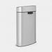 Brabantia Touch Bin afvalemmer 40 liter met kunststof binnenemmer Metallic Grey