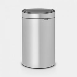 Brabantia Touch Bin poubelle 40 litres avec seau intérieur synthétique Metallic Grey 