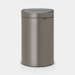 Brabantia Touch Bin afvalemmer 40 liter met kunststof binnenemmer Platinum 